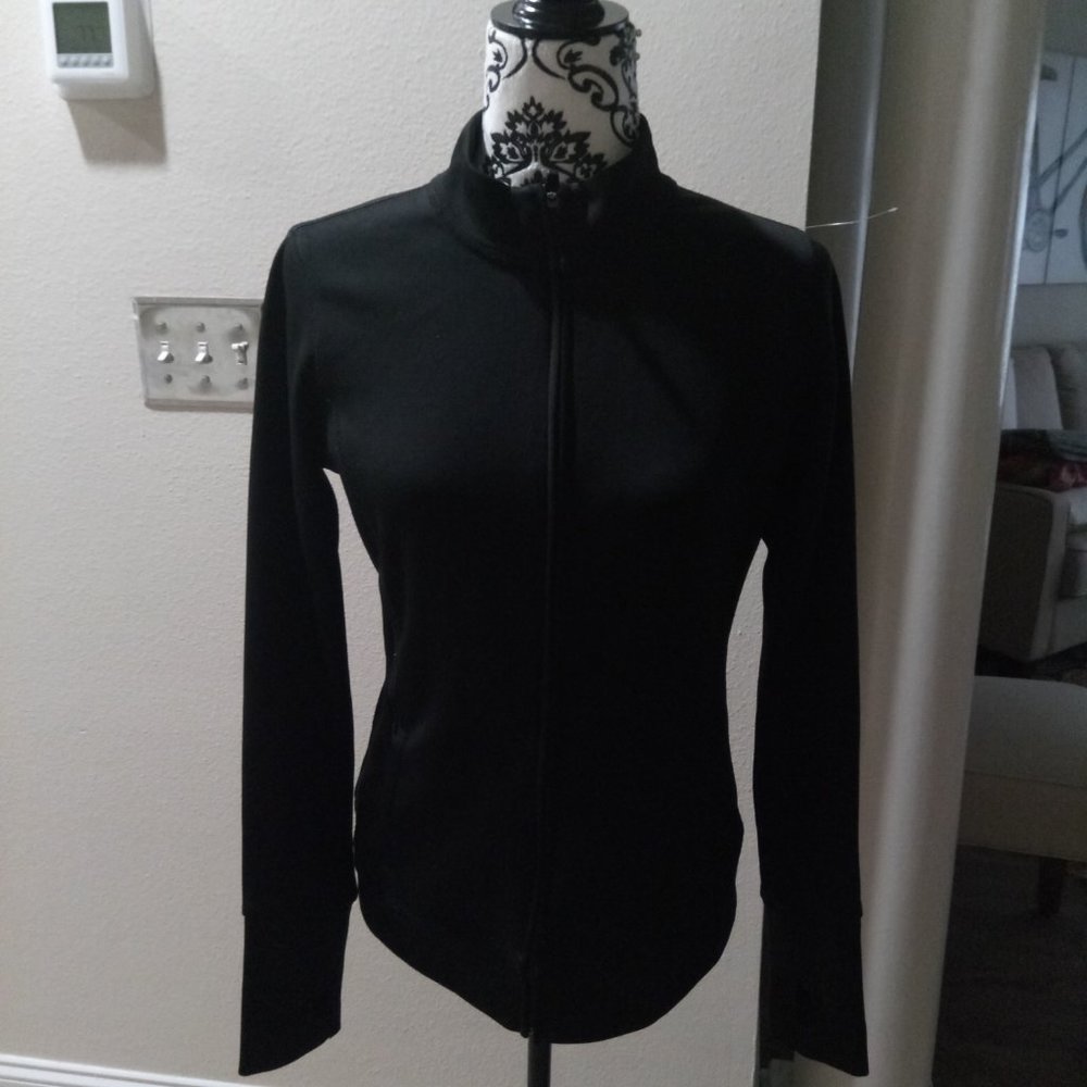 Black on Black Zipper Ballet Jacket (M)